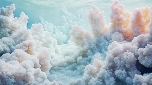 Papier peint corail Motif de corail aquatique pastel en relief