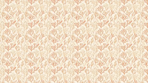Papier peint corail Motif de coraux dans des teintes naturelles