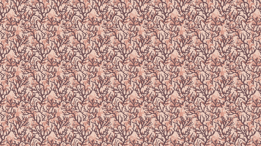 Papier peint corail Motif délicat de branches de corail en nuances rose et beige