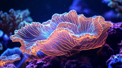 Papier peint corail Motif vibrant de corail lumineux sous-marin