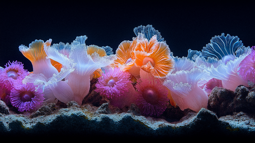 Papier peint corail Motif vibrant de coraux aux couleurs éclatantes