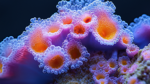 Papier peint corail Motifs colorés inspirés des récifs marins