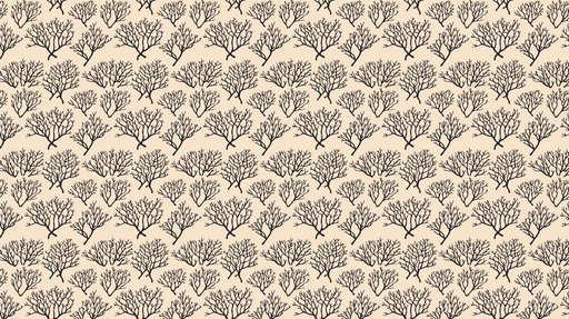 Papier peint corail Motifs de coraux sur fond beige