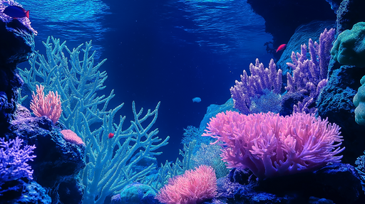 Papier peint corail Paysage sous-marin coloré avec coraux vibrants