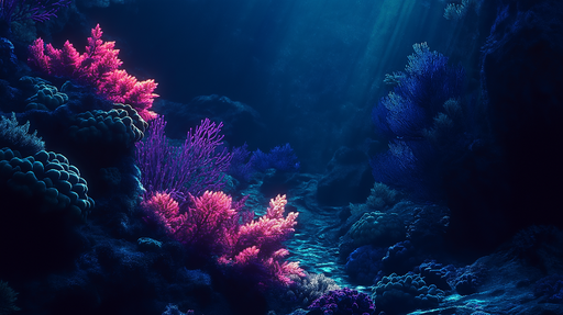 Papier peint corail Scène sous-marine vibrante avec coraux colorés