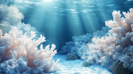 Papier peint corail sous-marin Scène apaisante d'un récif corallien lumineux