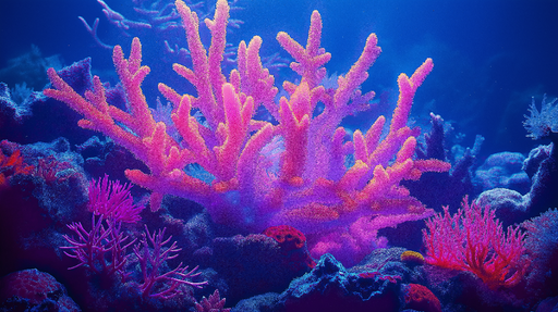 Papier peint corail Un décor sous-marin vibrant avec des coraux colorés