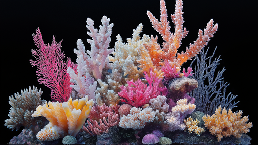 Papier peint corail Un jardin sous-marin éclatant avec une variété de coraux colorés