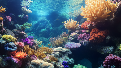 Papier peint corail Un monde sous-marin vibrant aux couleurs éclatantes