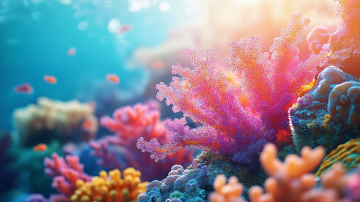 Papier peint corail Un monde sous-marin vibrant avec des coraux colorés