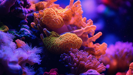 Papier peint corail Univers sous-marin vibrant avec coraux colorés