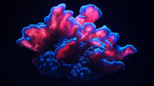 Papier peint corail Vibrant motif de corail en couleurs de néon