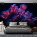 Papier peint corail vibrant avec motif de corail en couleurs néon pour chambre moderne