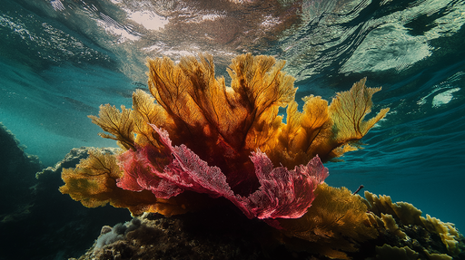 Papier peint corail Vibrantes prairies de coraux sous-marins