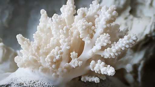 Papier peint coraux blancs Décoration marine élégante et raffinée