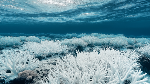 Papier peint coraux blancs Plongée sous-marine dans un paysage corallien serein