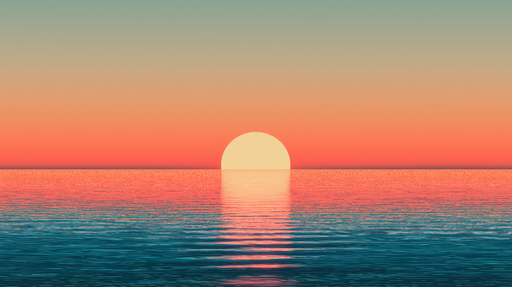 Papier peint coucher de soleil Ambiance apaisante et colorée