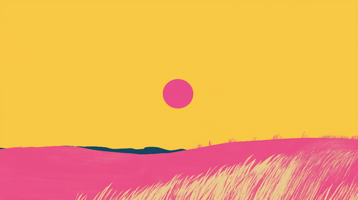 Papier peint coucher de soleil Couleurs vives et paysage abstrait