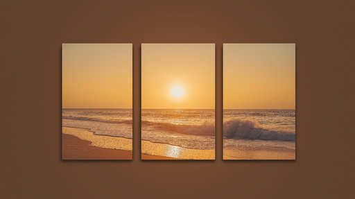 Papier peint coucher de soleil sur la plage Une ambiance douillette et apaisante