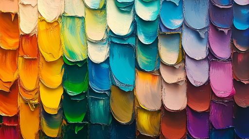 Papier peint couleurs vives avec écailles de peinture multicolores pour une décoration dynamique et moderne