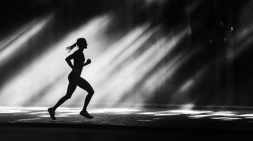 Papier peint course à pied Footing du soir