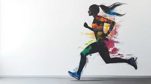 Papier peint course à pied Watts et couleurs