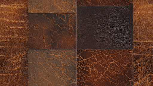 Papier peint cuir Motifs texturés en cuir brun et orange