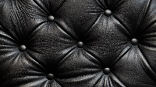 Papier peint cuir noir capitonné Textures élégantes pour un style intemporel