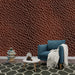 Papier peint marron rustique avec texture de cuir pour salon moderne