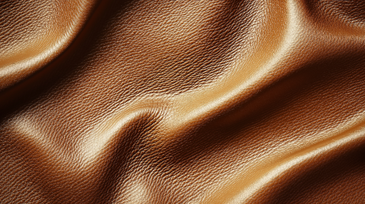 Papier peint cuir texturé Tissu en cuir brun riche avec reflets satinés