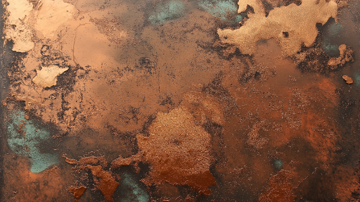 Papier peint cuivre Motif texturé aux accents métalliques et patinés