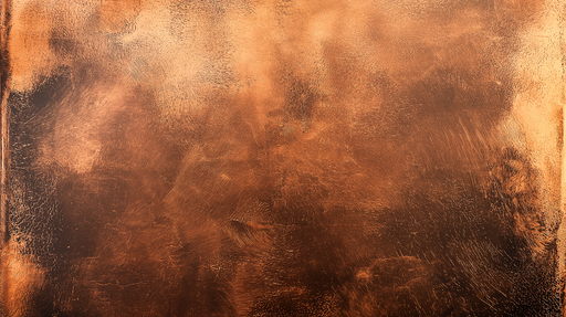 Papier peint cuivre texturé Surface brillante et chaleureuse en ton métallique