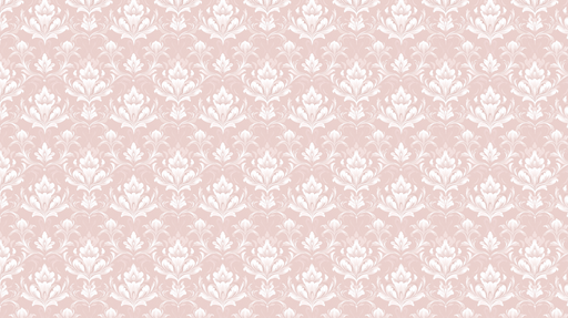 Papier peint damassé Élégant motif floral en relief sur fond rose pâle