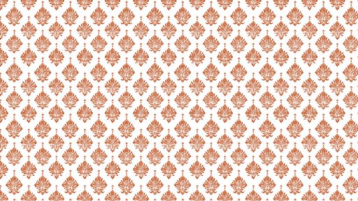 Papier peint damassé Motif élégant de damas en teinte cuivrée sur fond clair