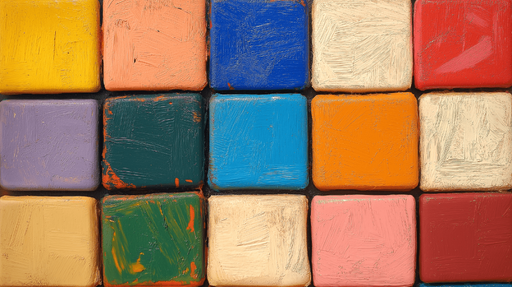 Papier peint damier colore Peinture et couleurs vives