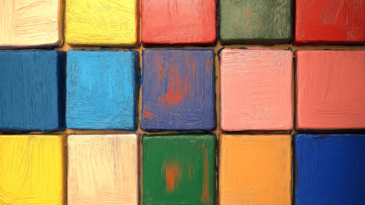 Papier peint damier Multicolore