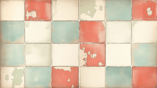 Papier peint damier Texture pastel abimee