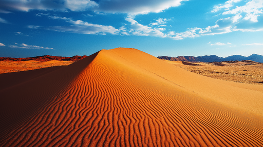 Papier peint désert Dunes de sable dorées sous un ciel bleu