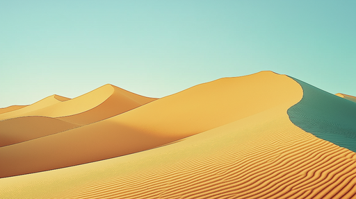 Papier peint désert Dunes de sable ondulantes sous un ciel clair