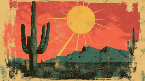 Papier peint desert mexicain Style western