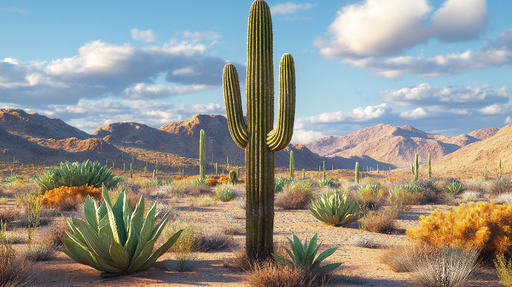 Papier peint désert Paysage de cactus coloré