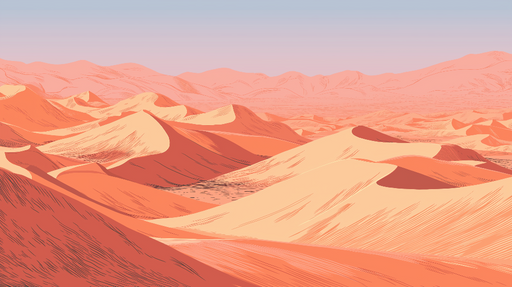 Papier peint désert Paysage de dunes de sable aux tons chauds