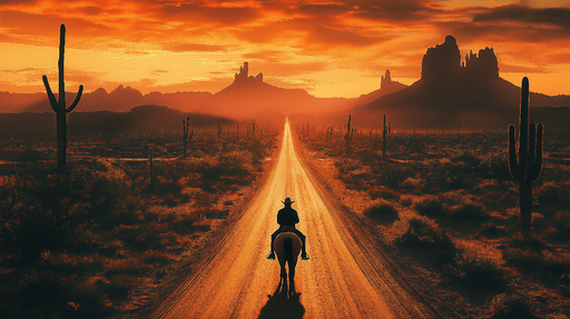 Papier peint désert Paysage désertique au coucher de soleil