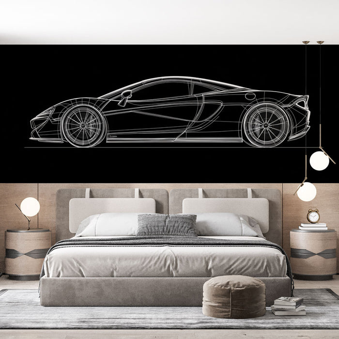 Papier peint Design Automobile | Croquis du McLaren P1