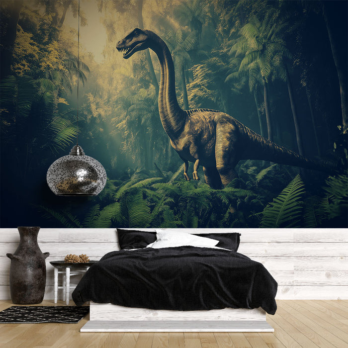 Papier peint dinosaure | Décor préhistorique immersif