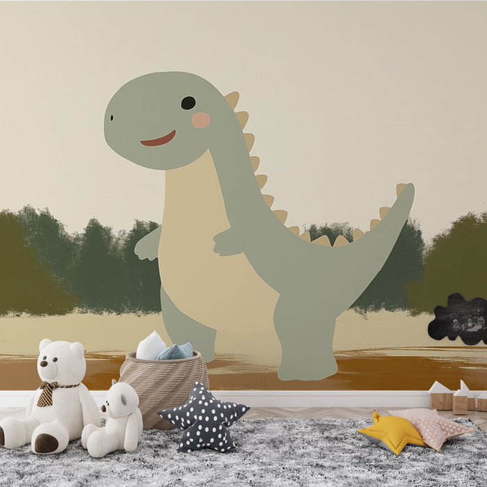 Papier peint dinosaure | Design Amusant et Ludique