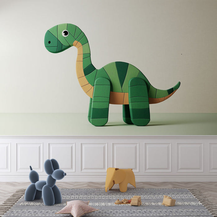 Papier peint dinosaure | Dinosaure en Bois Coloré