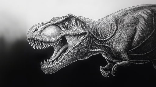 Papier peint dinosaure Illustration réaliste du Tyrannosaure Rex