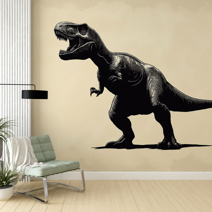 Papier peint dinosaure | Illustration Vintage de Tyrannosaure Rex