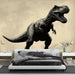 Papier peint dinosaure Tyrannosaurus Rex en illustration vintage pour chambre adulte moderne